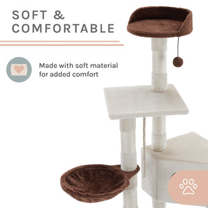 Sam 54" White Cat Tree