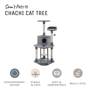 Chachi 49" Gray Cat Tree