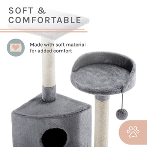 Chachi 49" Gray Cat Tree