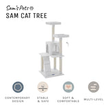 Sam 50" White Cat Tree