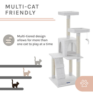 Sam 50" White Cat Tree