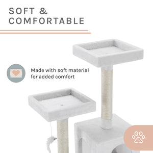 Sam 50" White Cat Tree