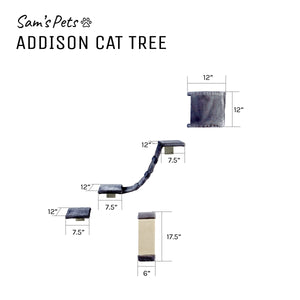 Addison Wall Climber Cat Tree in Gray
