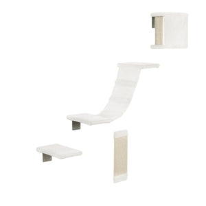 Addison Wall Climber Cat Tree in White