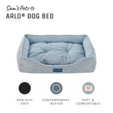 Arlo® Small Blue Plaid Dog Bed