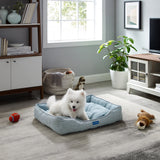Arlo® Medium  Blue Plaid Dog Bed