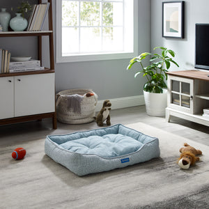 Arlo® Medium  Blue Plaid Dog Bed