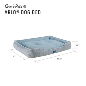 Arlo® Large Blue Plaid Dog Bed