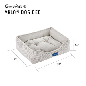 Arlo® Extra Small Brown Plaid Dog Bed