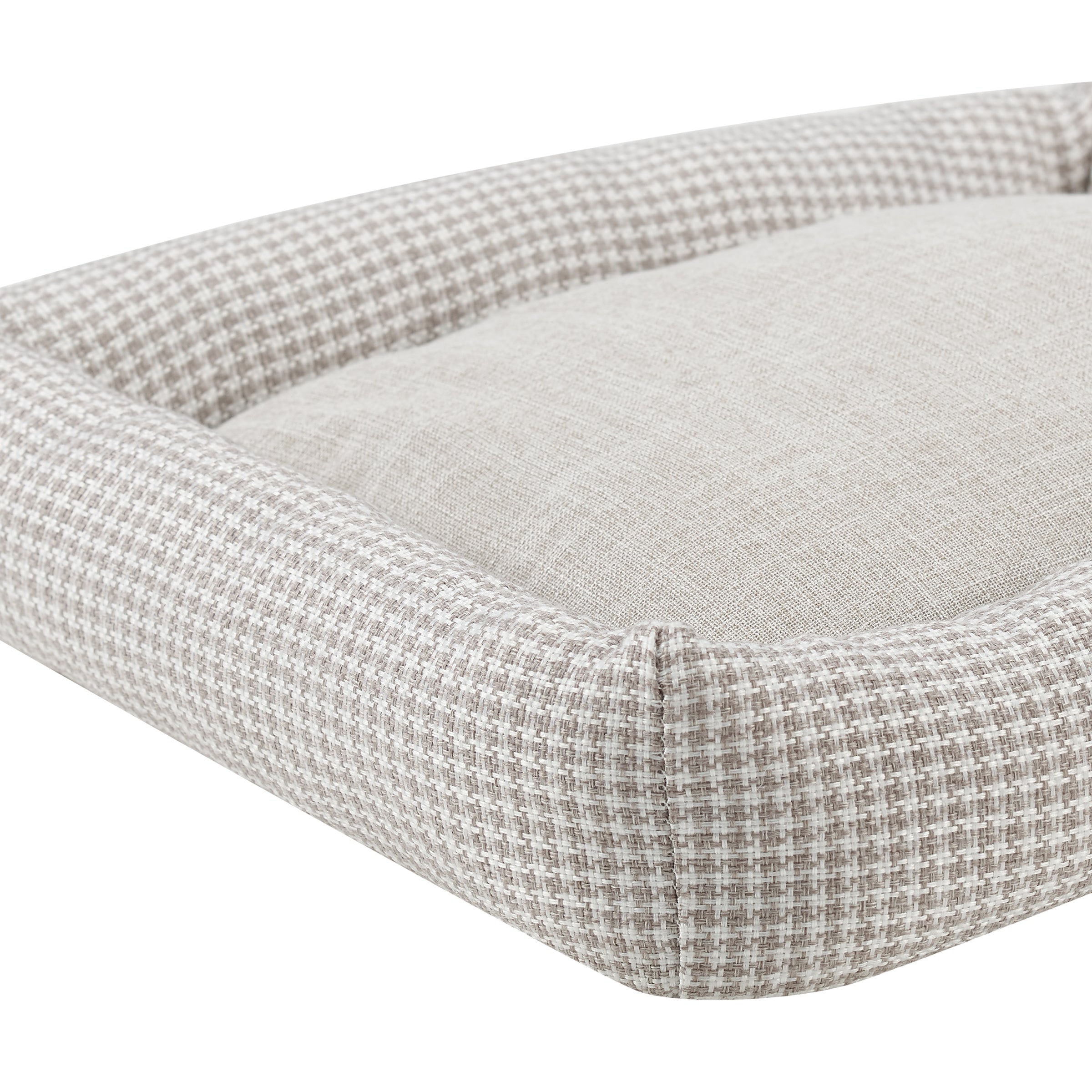 Arlo® Small Brown Plaid Bolster Dog Bed