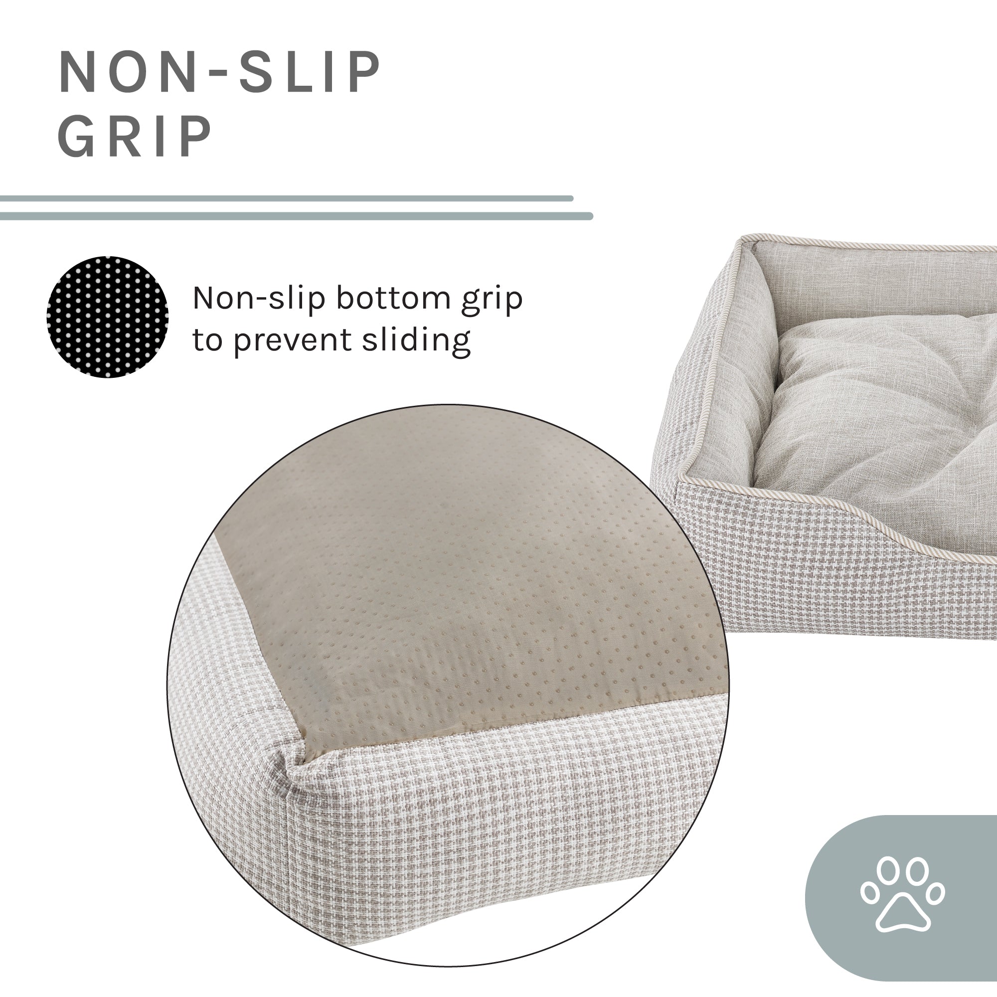 Arlo® Small Brown Plaid Bolster Dog Bed