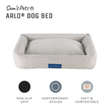 Arlo® Medium Brown Plaid Bolster Dog Bed
