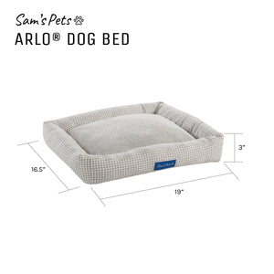 Arlo® Medium Brown Plaid Bolster Dog Bed