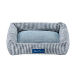 Arlo® Small Blue Plaid Bolster Dog Bed