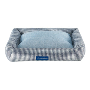 Arlo® Medium  Blue Plaid Bolster Dog Bed