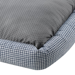 Arlo® Medium  Blue Plaid Bolster Dog Bed