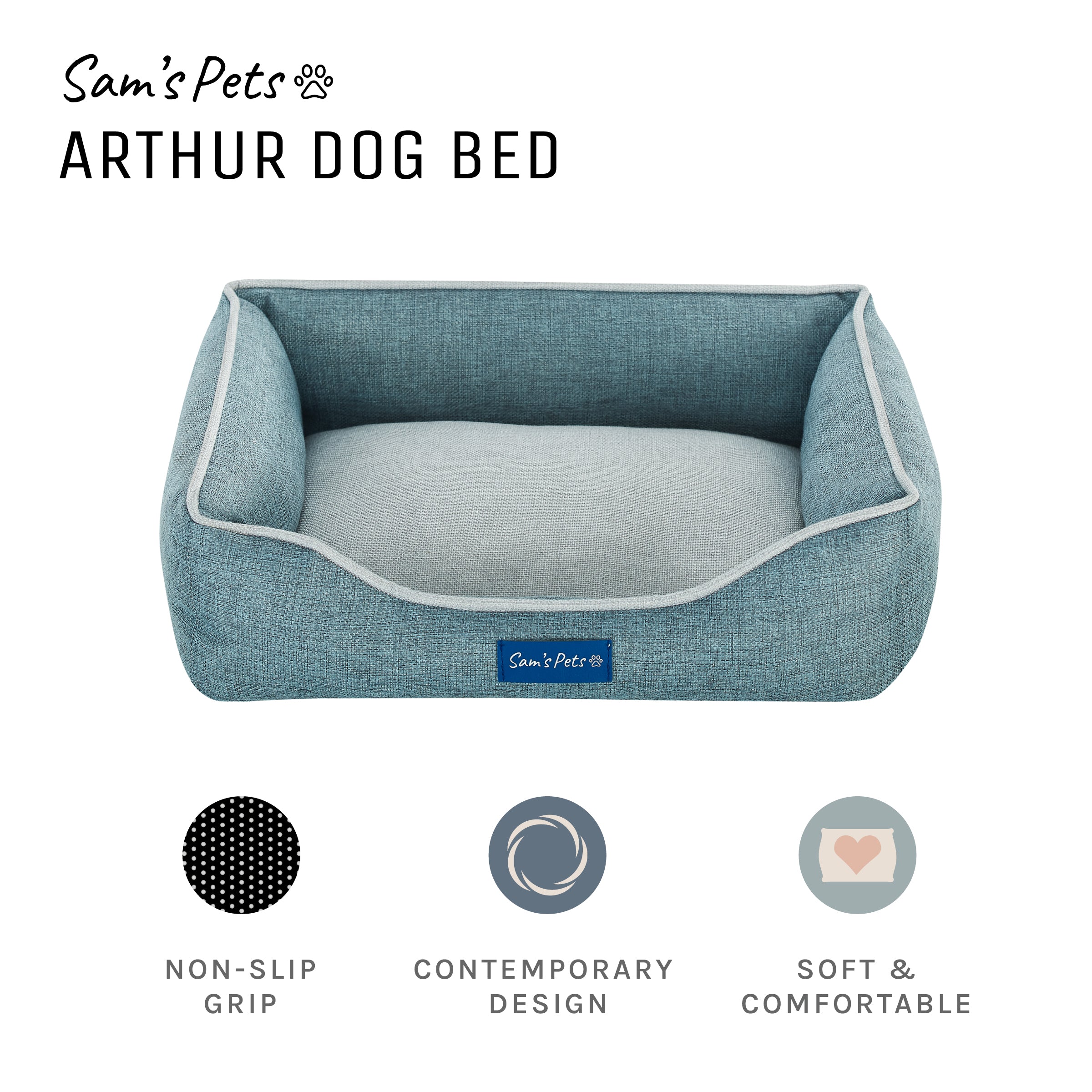 Arthur Extra Small Teal Dog Bed