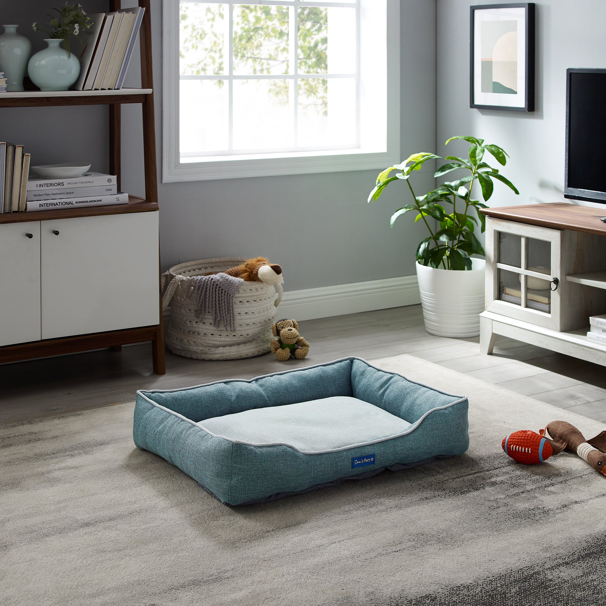 Arthur Medium Teal Dog Bed