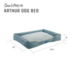 Arthur Large Teal Dog Bed
