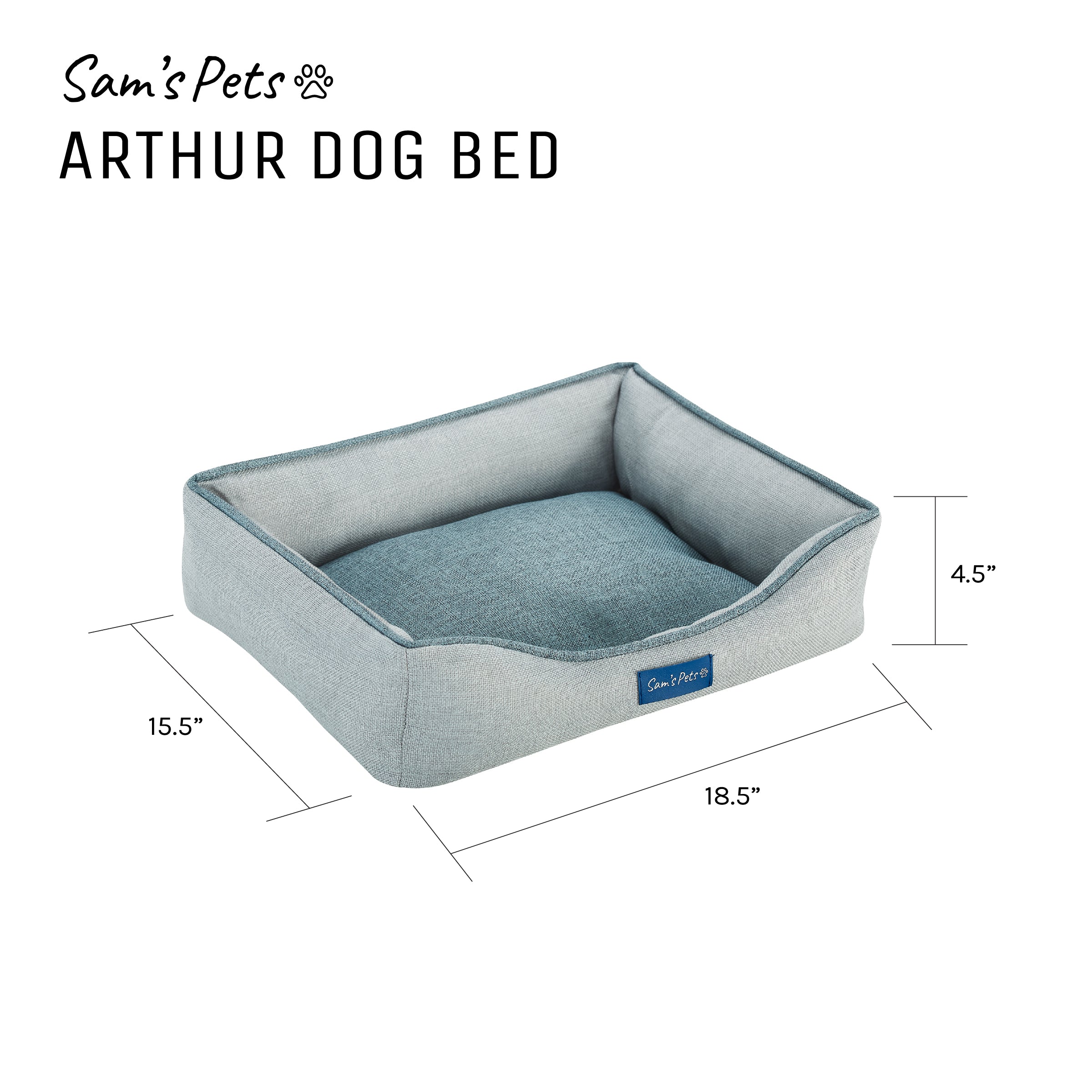 Arthur Extra Small Gray Dog Bed