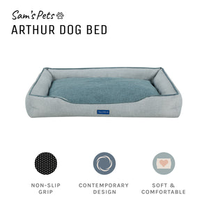 Arthur Large Gray Dog Bed