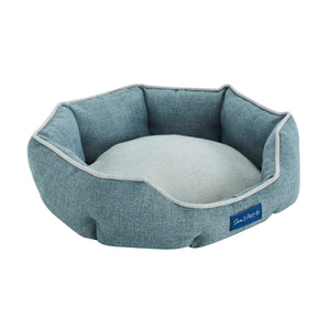 Arthur Small Teal Hexagon Dog Bed