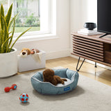 Arthur Small Teal Hexagon Dog Bed