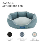 Arthur Small Teal Hexagon Dog Bed