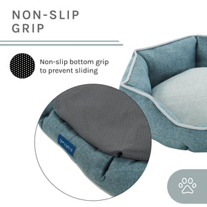 Arthur Small Teal Hexagon Dog Bed