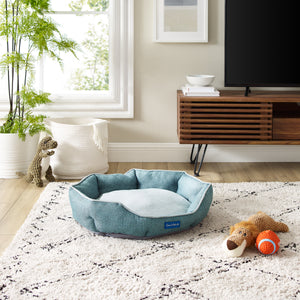 Arthur Medium Teal Hexagon Dog Bed