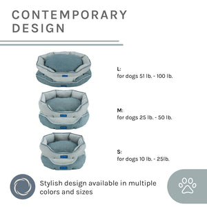 Arthur Medium Teal Hexagon Dog Bed