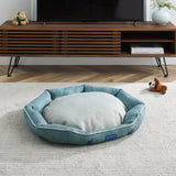 Arthur Large Teal Hexagon Dog Bed