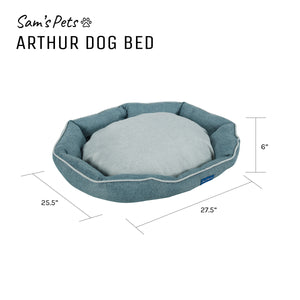 Arthur Large Teal Hexagon Dog Bed