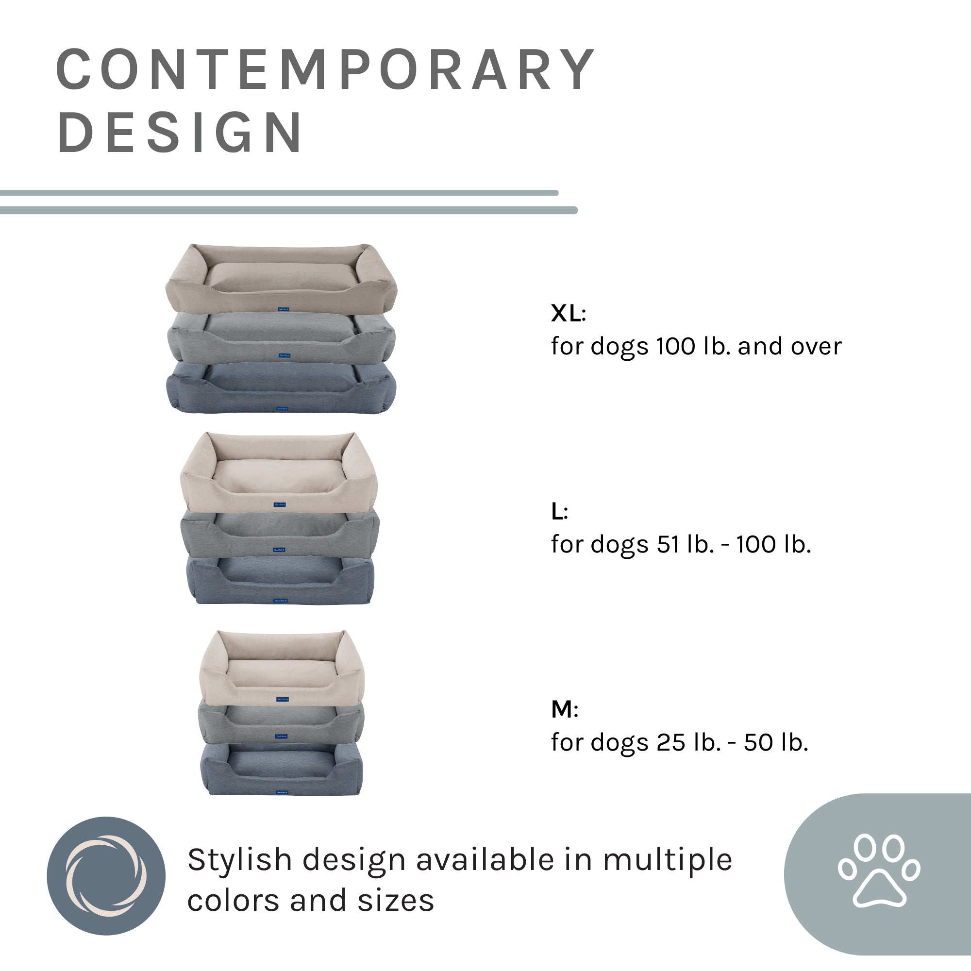 Missy® Medium Beige Rectangular Dog Bed