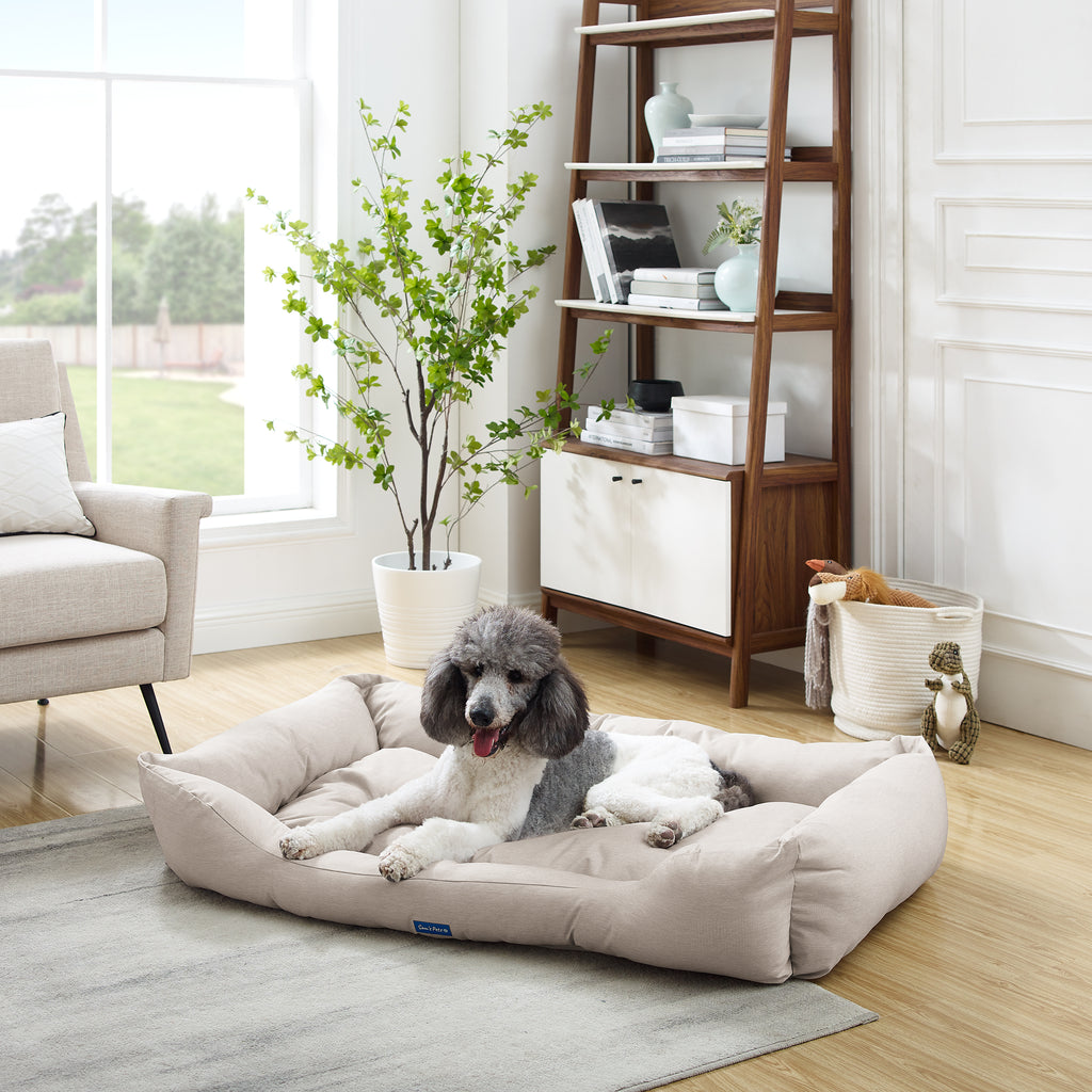 Sam's Pets Missy Round Dog Bed - Beige - Small