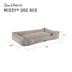 Missy®  Extra Large Beige Rectangular Dog Bed