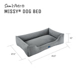Missy®  Large Gray Rectangular Dog Bed