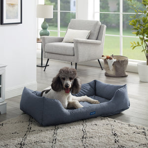 Missy® Large Navy Blue Rectangular Dog Bed