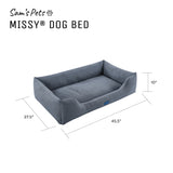 Missy® Large Navy Blue Rectangular Dog Bed