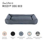 Missy® Extra Large Navy Blue Rectangular Dog Bed