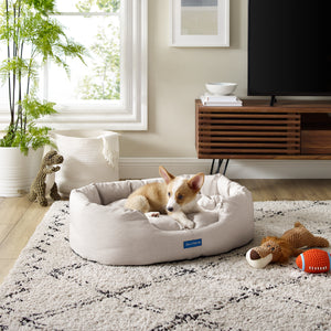 Missy®  Small Beige Round Dog Bed