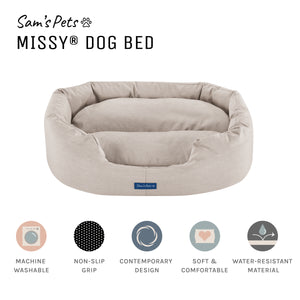 Missy®  Small Beige Round Dog Bed