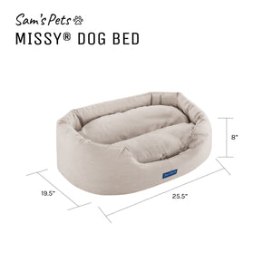 Missy®  Small Beige Round Dog Bed