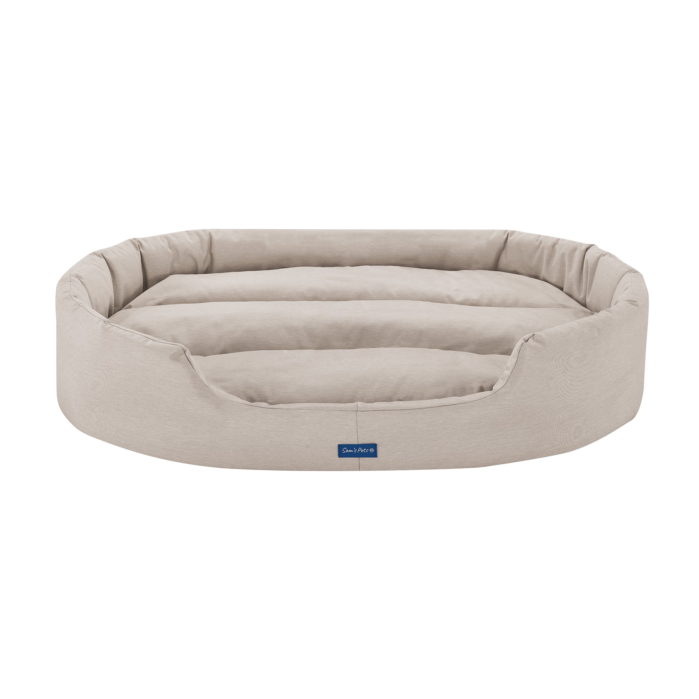 Missy® Large Beige Round Dog Bed