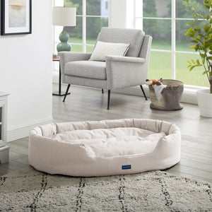 Missy® Large Beige Round Dog Bed