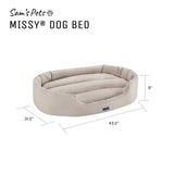 Missy® Large Beige Round Dog Bed