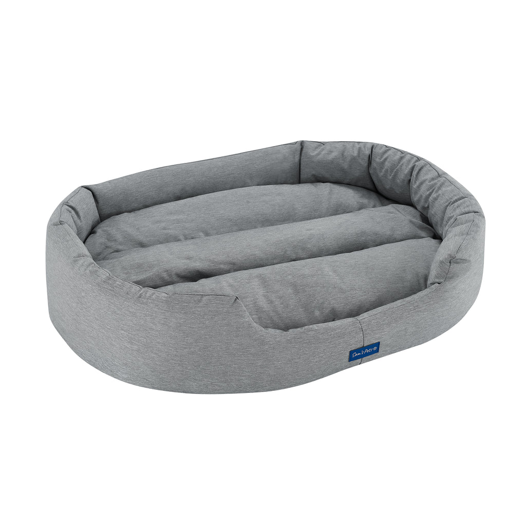 Sam's Pets Missy Medium Gray Round Dog Bed