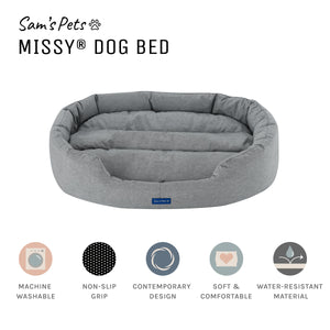 Missy® Medium Gray Round Dog Bed