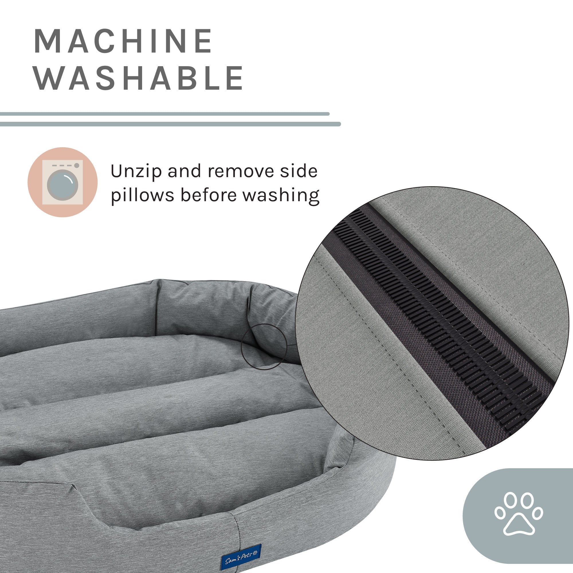 Missy® Medium Gray Round Dog Bed