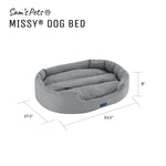 Missy® Medium Gray Round Dog Bed